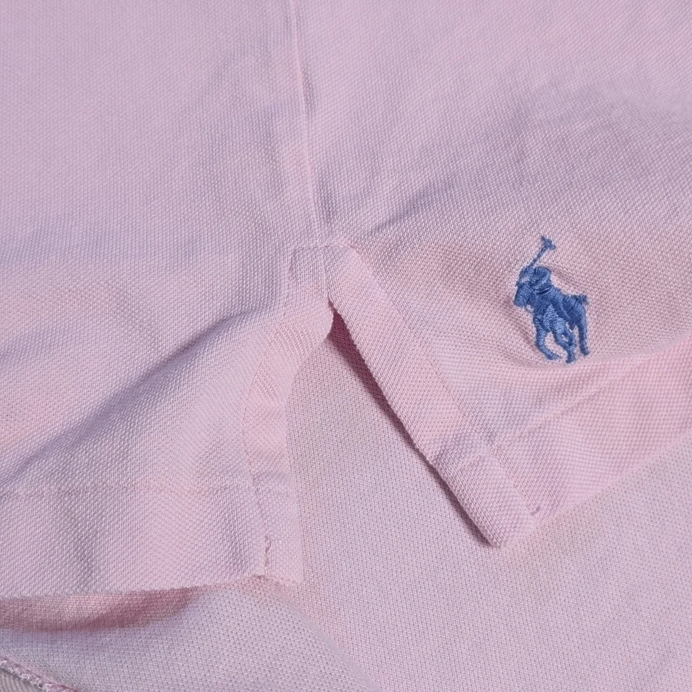 Pink Polo Ralph Lauren short sleeve three button pocket shirt, blue, tall